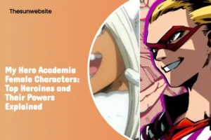 Dynamic female heroes from My Hero Academia displaying their signature quirks.