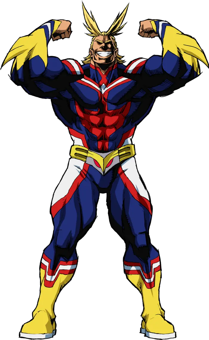Toshinori Yagi in heroic battle attire