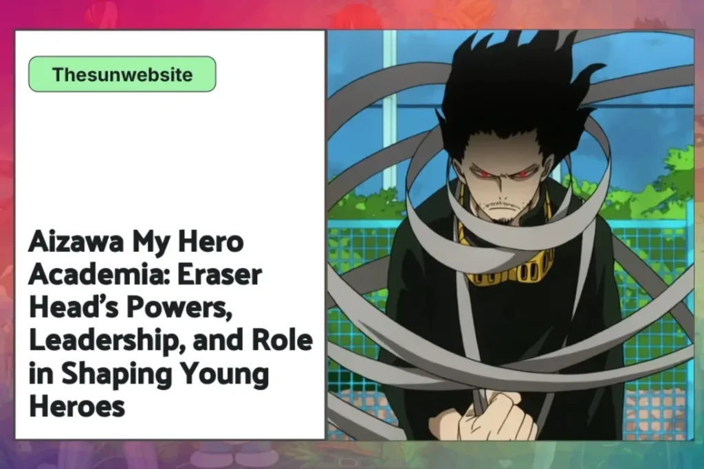 Aizawa Shouta in hero costume using his quirk Erasure.
