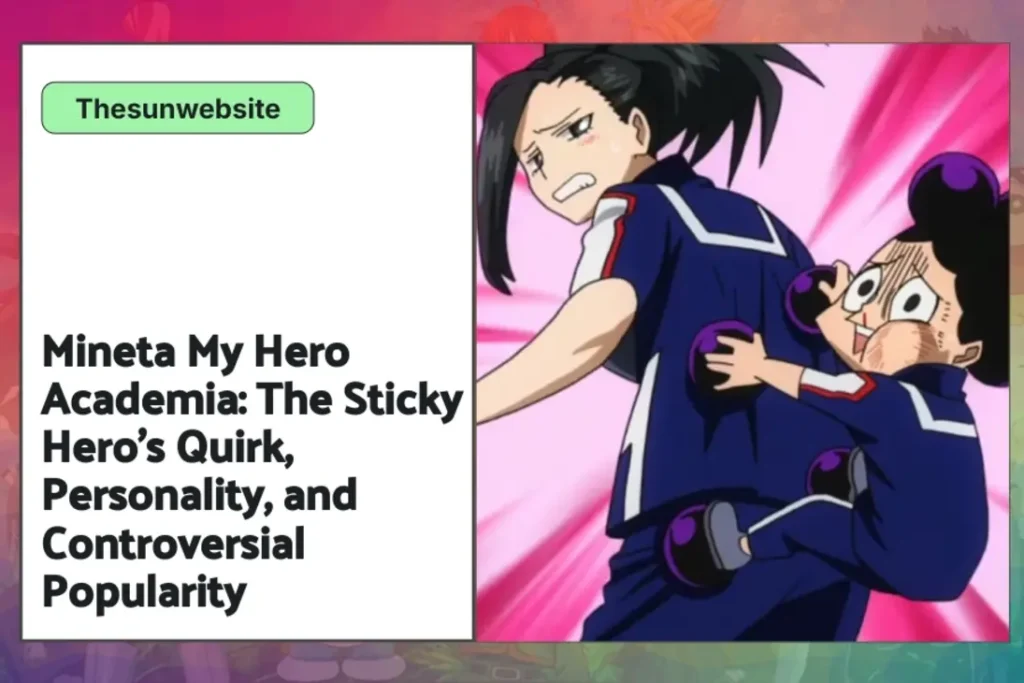 Image of Mineta demonstrating his Pop Off quirk from My Hero Academia.