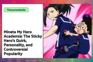 Image of Mineta demonstrating his Pop Off quirk from My Hero Academia.
