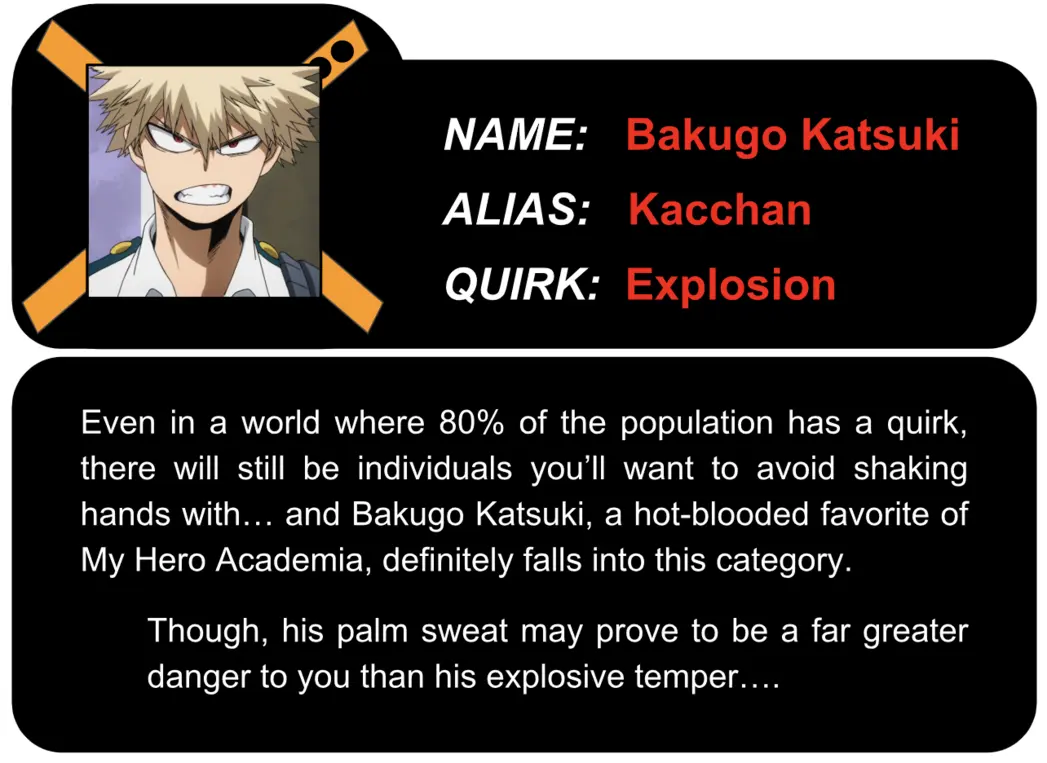 An overview of unique abilities called Quirks in My Hero Academia